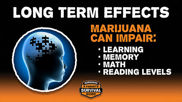 Marijuana can impair learning, memory, math, and reading levels.